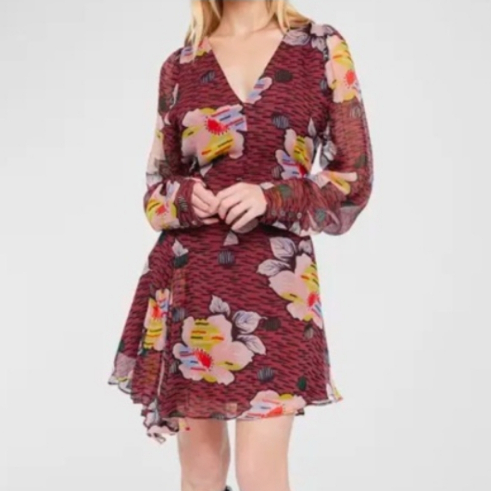 JOIE Odilia Silk Floral Mini Dress